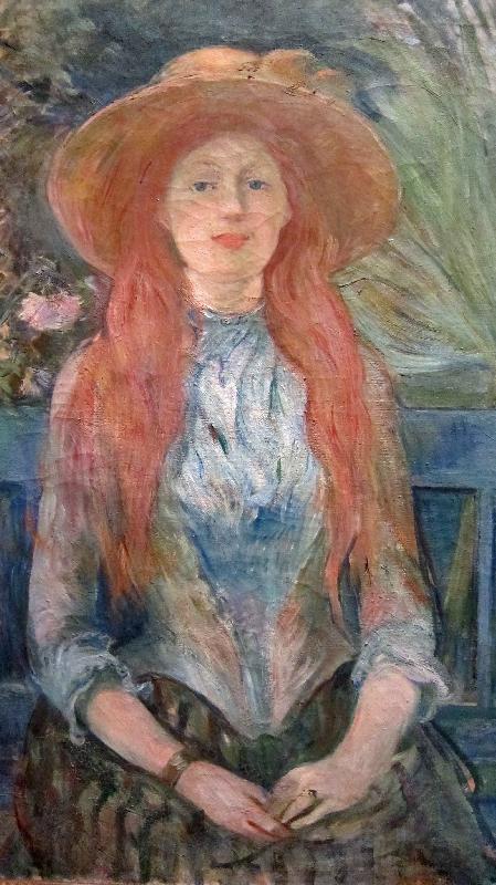 Berthe Morisot Jeune fille dans un parc Norge oil painting art